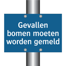 Gevallen bomen moeten worden gemeld & Gevallen bomen moeten worden gemeld