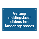 Verlaag reddingsboot tijdens het lanceringsproces