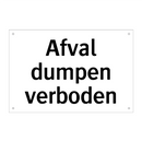 Afval dumpen verboden