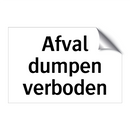 Afval dumpen verboden