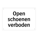 Open schoenen verboden