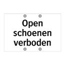 Open schoenen verboden