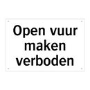 Open vuur maken verboden