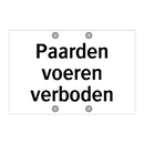Paarden voeren verboden
