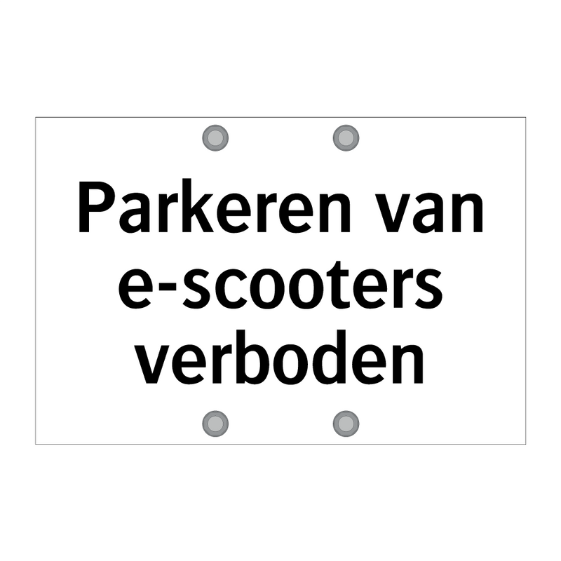 Parkeren van e-scooters verboden
