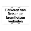 Parkeren van fietsen en bromfietsen verboden