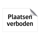 Plaatsen verboden