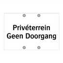 Privéterrein Geen Doorgang