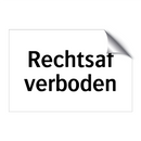 Rechtsaf verboden