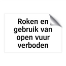 Roken en gebruik van open vuur verboden