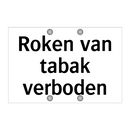 Roken van tabak verboden