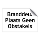 Branddeur Plaats Geen Obstakels