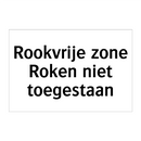 Rookvrije zone Roken niet toegestaan