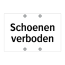 Schoenen verboden