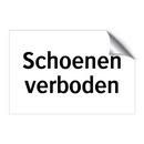 Schoenen verboden