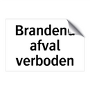 Brandend afval verboden