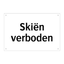 Skiën verboden