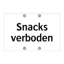 Snacks verboden