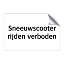 Sneeuwscooter rijden verboden