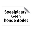Speelplaats: Geen hondentoilet