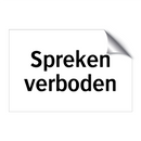 Spreken verboden