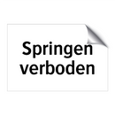 Springen verboden
