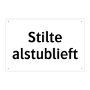 Stilte alstublieft