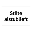Stilte alstublieft