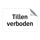 Tillen verboden
