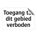 Toegang tot dit gebied verboden