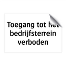 Toegang tot het bedrijfsterrein verboden