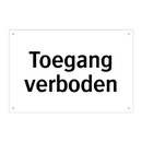 Toegang verboden