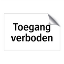 Toegang verboden