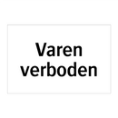 Varen verboden