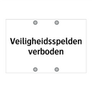 Veiligheidsspelden verboden