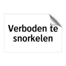 Verboden te snorkelen