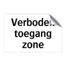 Verboden toegang zone