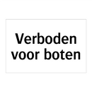 Verboden voor boten