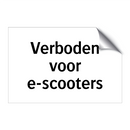 Verboden voor e-scooters
