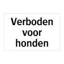 Verboden voor honden