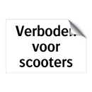 Verboden voor scooters