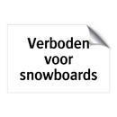 Verboden voor snowboards