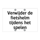 Verwijder de fietshelm tijdens het spelen