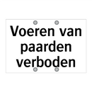Voeren van paarden verboden