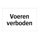 Voeren verboden
