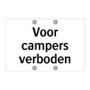 Voor campers verboden
