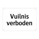 Vuilnis verboden