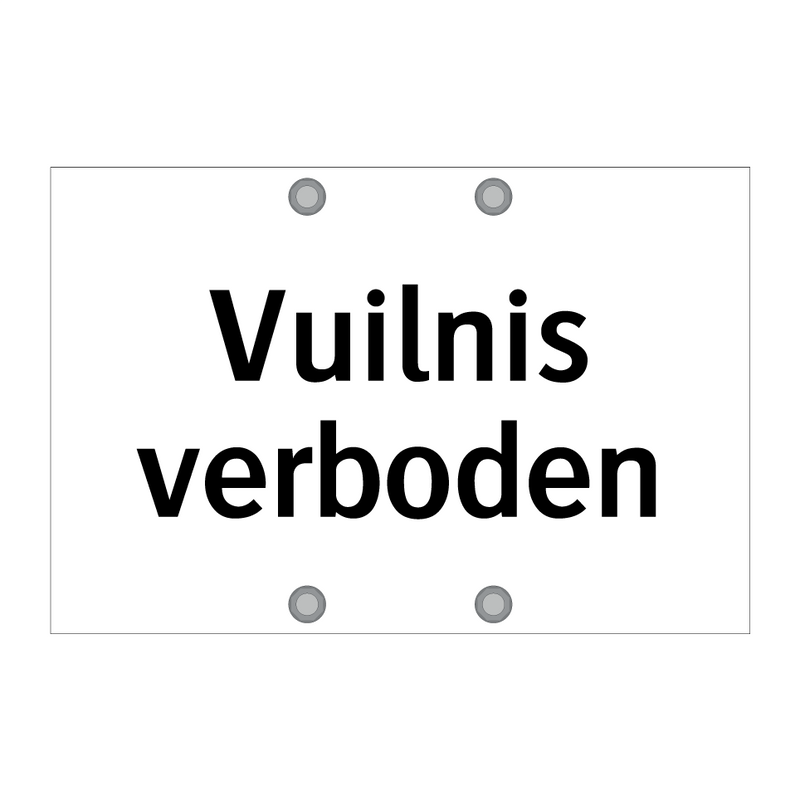 Vuilnis verboden