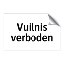 Vuilnis verboden
