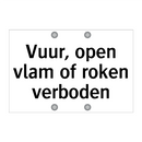 Vuur, open vlam of roken verboden